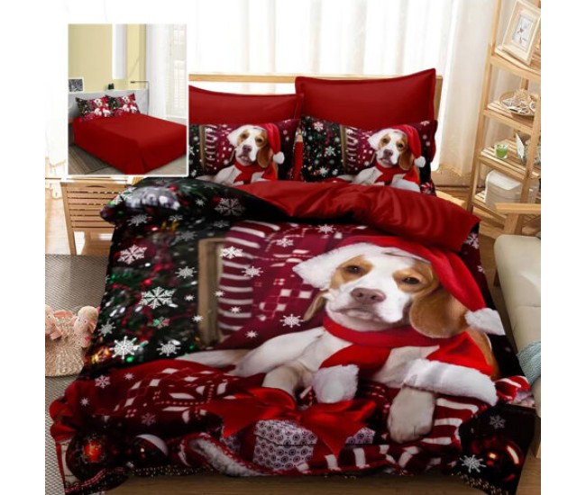 Lenjerie pat finet 3d 6 piese craciun f-xmas77 Lenjerie pat finet 3d 6 piese craciun f-xmas77